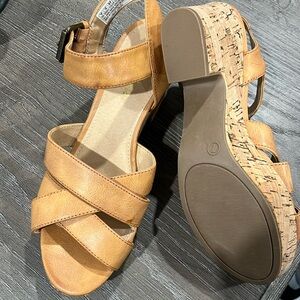 Skechers cork heel sandals size 7